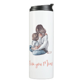 Bouteilles Isothermes "Je t'aime maman !" Mère et enfant
