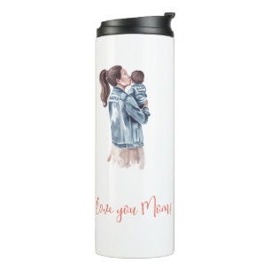 Bouteilles Isothermes "Je t'aime maman !" Mère et enfant