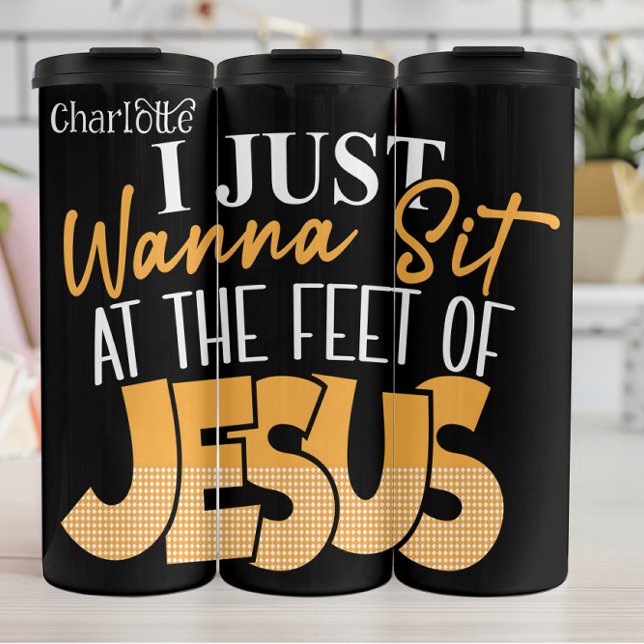 Bouteilles Isothermes Je veux juste m'asseoir avec Jésus (Créateur téléchargé)