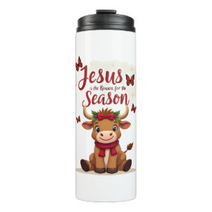 Bouteilles Isothermes Jésus raison de la saison vache Noël chrétienne