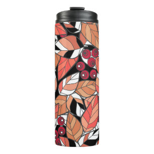 Bouteilles Isothermes Jeter Oreiller Caricature Abstraite feuilles baies