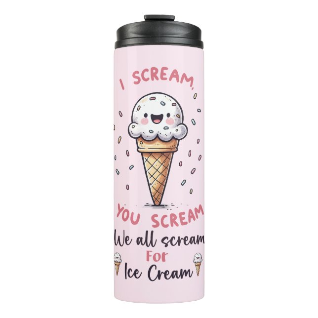 Bouteilles Isothermes Jeu de crème glacée mignonne (Devant)