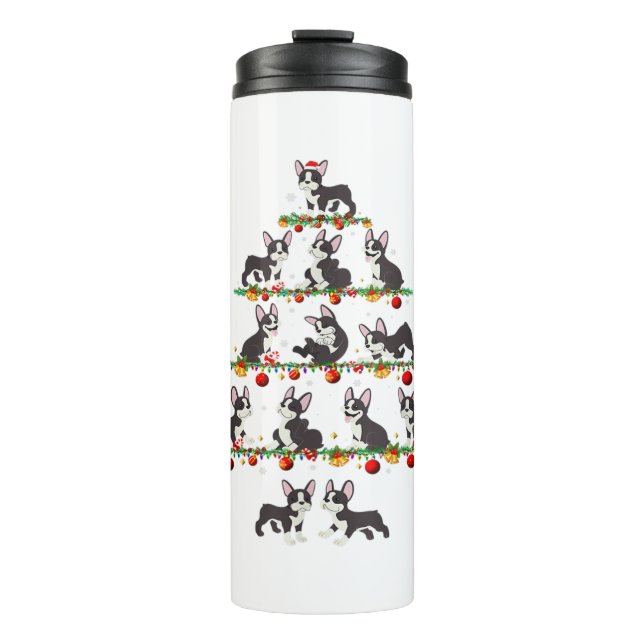 Bouteilles Isothermes Jeux de Noël Correspondants Boston Terrier Xmas (Devant)