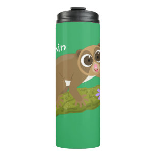 Bouteilles Isothermes Joli lenteur loris sur dessin de branche
