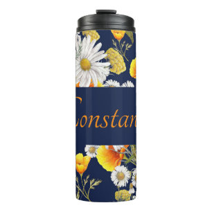 Bouteilles Isothermes Joli Motif Chamomile & Poppies Personnalisé