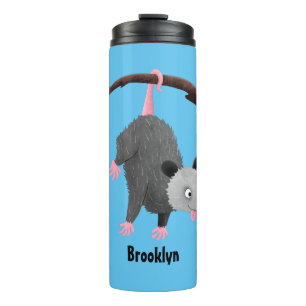 Bouteilles Isothermes Joli opossum accroché à la branche dessin animé