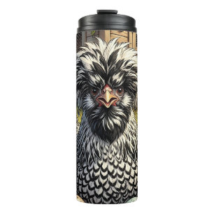 Bouteilles Isothermes Joli poulet polonais noir et blanc