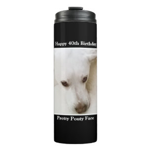 Bouteilles Isothermes Joli Pouty Face mignon chien 40e anniversaire Noir
