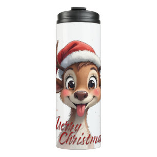 Bouteilles Isothermes Joli Renne Souhaitant un Joyeux Noël