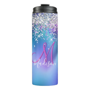 Bouteilles Isothermes Joli turquoise violet faux parties scintillant mon