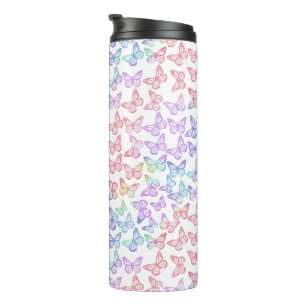 Bouteilles Isothermes Jolie fille Pastel Butterfly Motif Iridescente