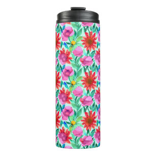 Bouteilles Isothermes Jolie fleur aquarelle 