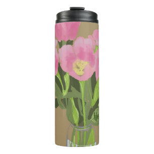 Bouteilles Isothermes Jolie Fleur de tulipe d'Art moderne Illustration +