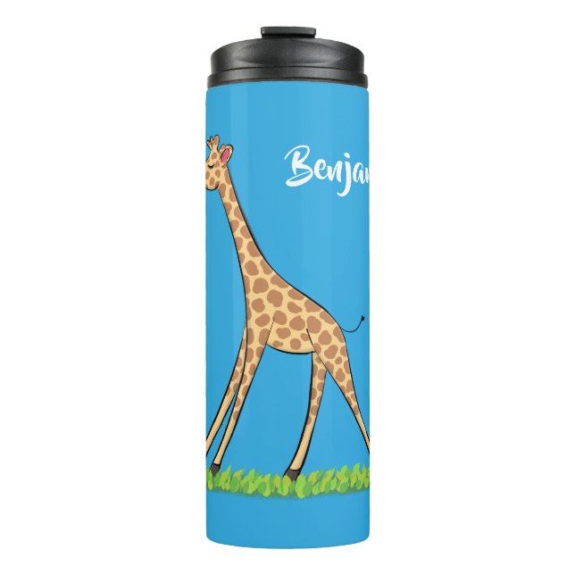 Bouteilles Isothermes Jolie girafe avec dessin animé de papillon (Devant)