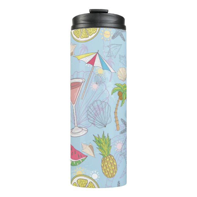 Bouteilles Isothermes Jolie illustration estivale motif avec pastèque,  (Devant)