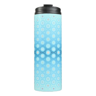 Bouteilles Isothermes Jolie Ombre bleu et broche géométrique