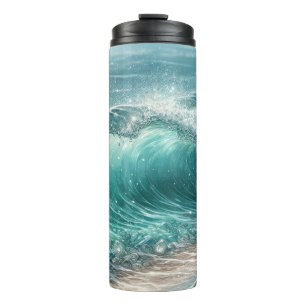 Bouteilles Isothermes Jolie vague bleue avec étincelles