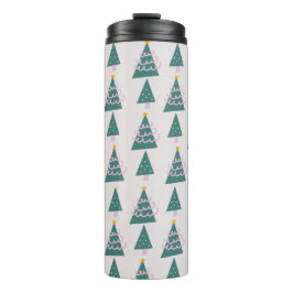 Bouteilles Isothermes Jolies arbres Doodles rose vert
