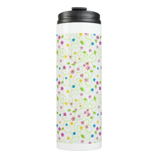 Bouteilles Isothermes Jolies Fleurs Pastel (Devant)