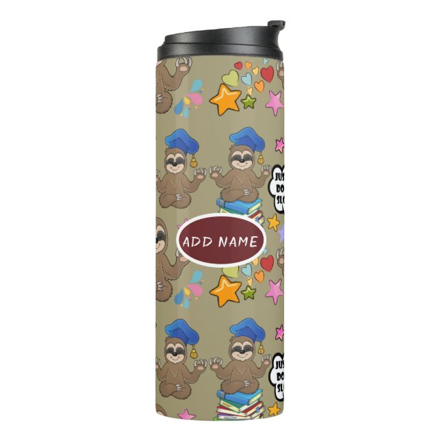 Bouteilles Isothermes Jote Sloth Brown Motif Drôle Il Juste Citer (Tourné sur la gauche)