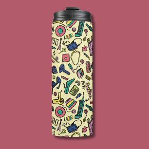 Bouteilles Isothermes Joueur 1980s Doodle Art Motif