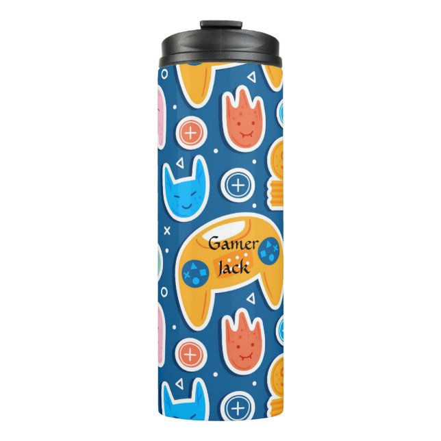 Bouteilles Isothermes Joueurs enfants Blue Video Jeu Playstation Motif (Devant)