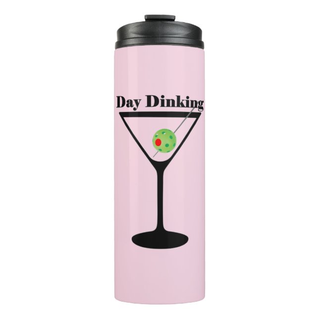Bouteilles Isothermes Jour de Pickleball Dîner Martini Pickleball Olive (Devant)