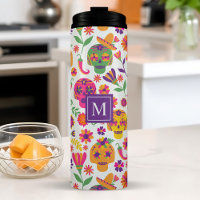 Jour Des Morts Crâne De Sucre Monogramme Mexicain
