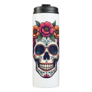 Bouteilles Isothermes Jour du crâne de sucre mort - Dia de los Muertos S