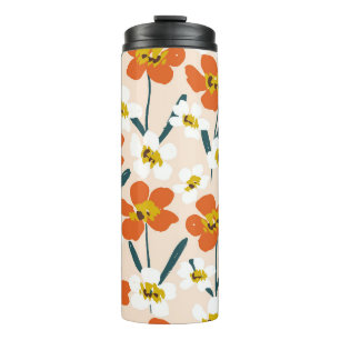 Bouteilles Isothermes Joyeuse fleur sèche peinte fleurit sans couture mo