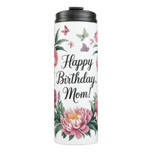 Bouteilles Isothermes Joyeux anniversaire Maman Design Floral