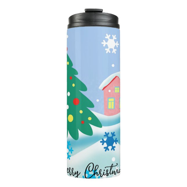 Bouteilles Isothermes Joyeux bonhomme de neige (Devant)