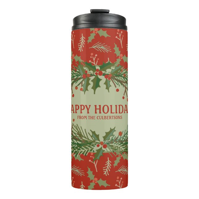 Bouteilles Isothermes Joyeux cadeau de vacances Mug Voyage (Devant)