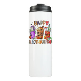 Bouteilles Isothermes Joyeux Hallothanksmas Gnomes Halloween Thanksgivin