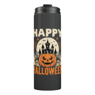 Bouteilles Isothermes Joyeux Halloween Citrouille de Jack Château Hanté