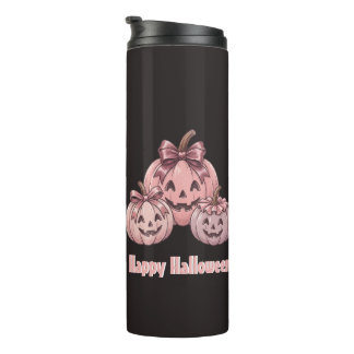 Bouteilles Isothermes Joyeux Halloween Pinkoween Trio de citrouilles vin