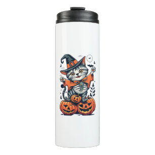 Bouteilles Isothermes Joyeux Halloween Sorcière Chat