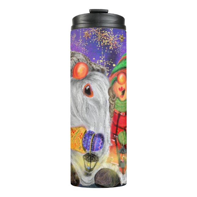 Bouteilles Isothermes Joyeux Noël Couple Gnomes Thermal Tumbler (Devant)
