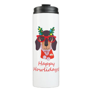 Bouteilles Isothermes Joyeux Noël Cute Howlidays Doxie Dachshund Chien