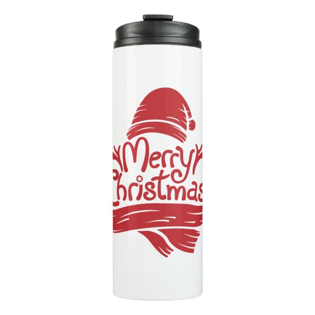 Bouteilles Isothermes Joyeux Noël rouge (Devant)