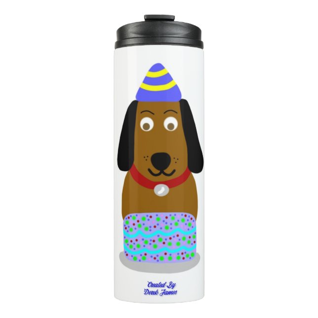 Bouteilles Isothermes Joyeux Tumbler Thermal Pup Anniversaire (Devant)