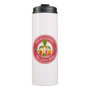 Bouteilles Isothermes Jus pressés à froid Smoothies nom du logo de la bo