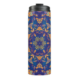 Bouteilles Isothermes Kaléidoscope couleur aquarelle mandala. Oriental