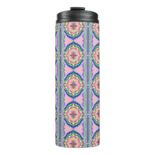 Bouteilles Isothermes Kaleidoscope Fleur Vibrante : Mandala Rose et Émer