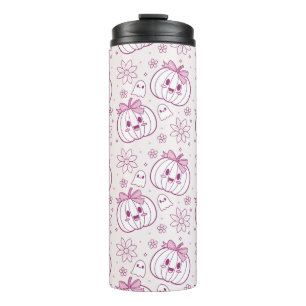 Bouteilles Isothermes Kawaii Citrouilles, Fantômes & Fleurs