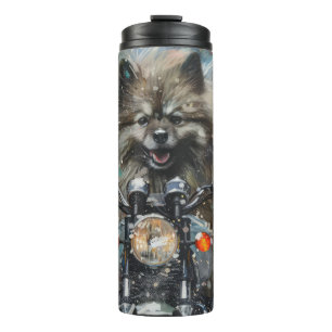 Bouteilles Isothermes Keeshond chien équitation moto Noël