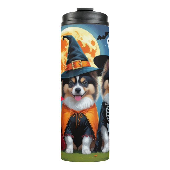 Bouteilles Isothermes Keeshond Chiens Citrouille Halloween Funny (Devant)