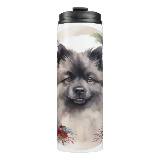 Bouteilles Isothermes Keeshony Christmas Wreath Festive Pup (Devant)
