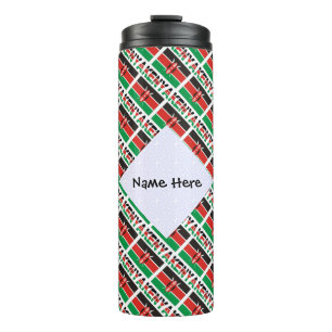 Bouteilles Isothermes Kenya Drapeau kenyan Personnalisé Nom 