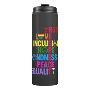 Bouteilles Isothermes Kindness Peace Equality Love Inclusion Hope